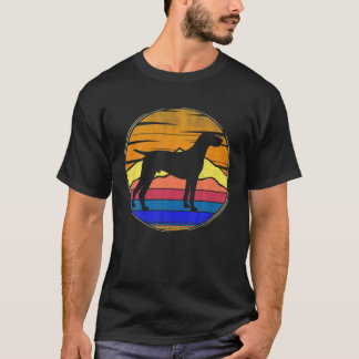 Vintage Deutscher Pointer Retro Sonnenuntergang Ha T-Shirt