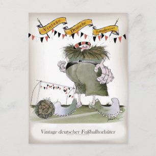 Vintage deutscher Torwart Postkarte