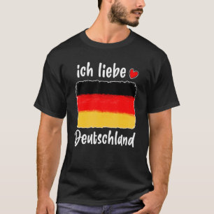 Vintage-Deutschland-Flagge Stolz für Männer Frauen T-Shirt