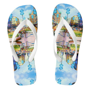 Vintage Deutschland München Stadttor Karistor Flip Flops