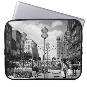 Vintage Deutschland München Stadttor Karistor Laptopschutzhülle