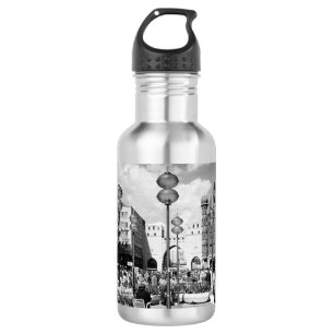 Vintage Deutschland Münchner Stadttor Karistor 197 Edelstahlflasche