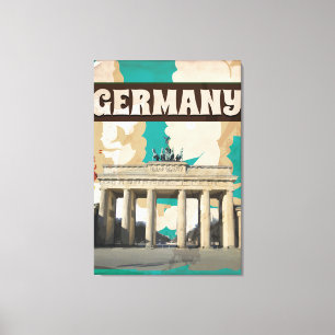 VINTAGE DEUTSCHLAND REISEPLAKAT LEINWANDDRUCK