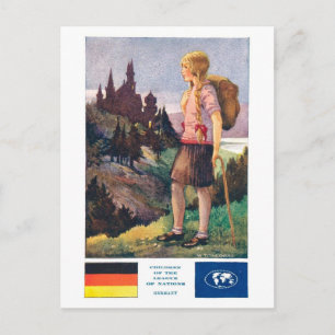 Vintage Deutschland Völkerbund Postkarte