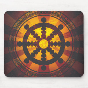 Vintage-Dharma-Rad-Druck Mousepad