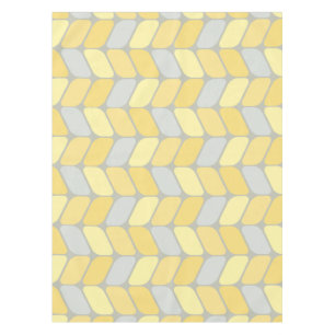 Vintage Diagonalrechtecke Gelb Grau Tischdecke