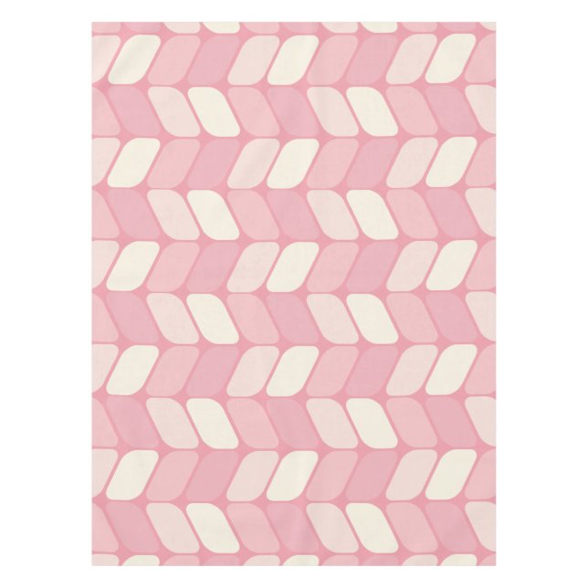 Vintage Diagonalrechtecke rosa Vanilla Tischdecke (Vorderseite)