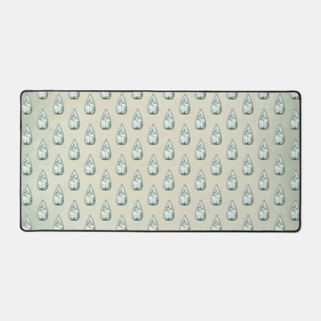 Vintage Diamant-aquamarine Nashörner viktorianisch Schreibtischunterlage (Vorderseite)