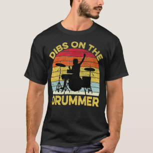 Vintage Dibs auf dem Drummer Funny Drummer Drummer T-Shirt