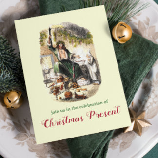 Vintage-Dickens-Geist Eine Weihnachtsfeier Einladung
