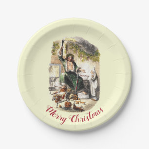 Vintage Dickens Geist Scrooge Eine Weihnachtsgesch Pappteller