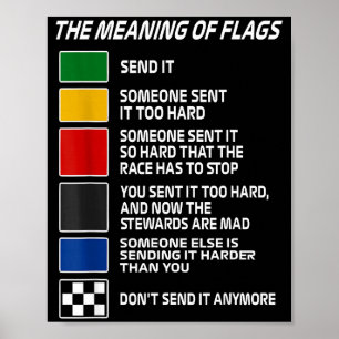 Vintage Die Bedeutung Von Rennflaggen Motorsrt Ren Poster