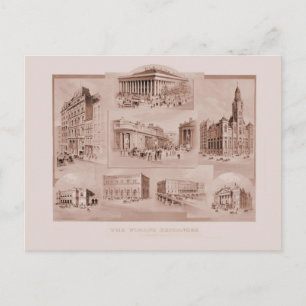 Vintage Die Börsen der Welt Postkarte