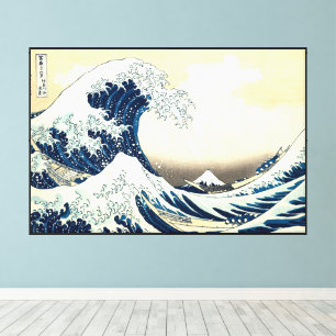 Vintage Die große Welle vor Kanagawa Leinwanddruck