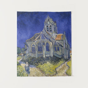 Vintage Die Kirche in Auvers-sur-Oise von Van Gogh Wandteppich