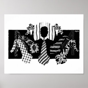 Vintage die Krawatten-Anzeige Zwanzigerjahre Poster