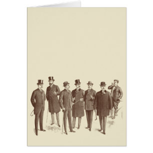 Vintage die Mode-Brown-Beige Herren 1800s Männer