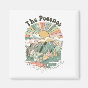 Vintage Die Poconos Pennsylvania Berge Wandern  Magnet