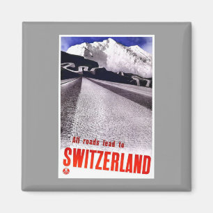 Vintage die Schweiz-Straßen Magnet