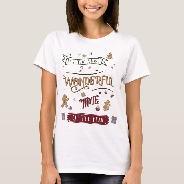 Vintage Die Wunderbarste Zeit T-Shirt (Vorderseite)