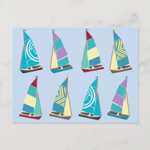 Vintage-Dinghies Postkarte