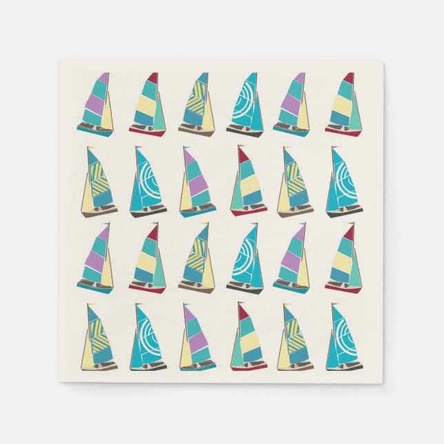 Vintage-Dinghies Serviette (Vorderseite)