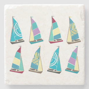 Vintage-Dinghies Steinuntersetzer