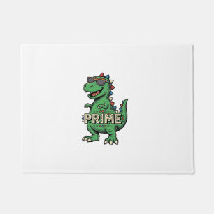 Vintage-Dinosaur-Sonnenbrille Prime-Cartoon-Shirt_ Fußmatte