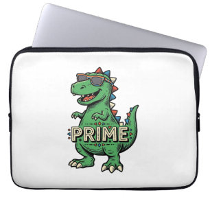 Vintage-Dinosaur-Sonnenbrille Prime-Cartoon-Shirt_ Laptopschutzhülle