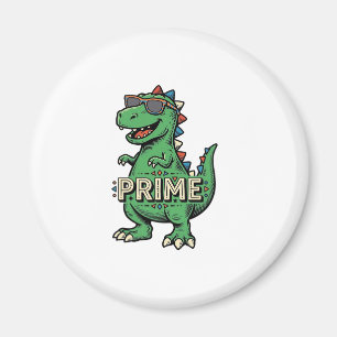 Vintage-Dinosaur-Sonnenbrille Prime-Cartoon-Shirt_ Magnet
