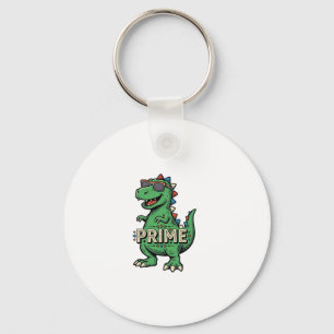 Vintage-Dinosaur-Sonnenbrille Prime-Cartoon-Shirt_ Schlüsselanhänger