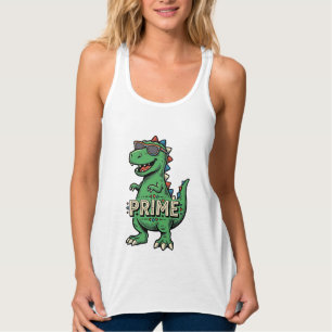 Vintage-Dinosaur-Sonnenbrille Prime-Cartoon-Shirt_ Tank Top