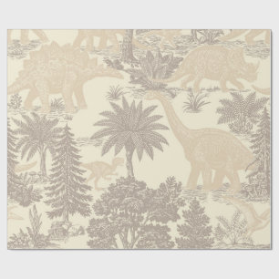 Vintage-Dinosaur-Toile-Muster Geschenkpapier