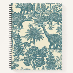 Vintage-Dinosaur-Toile-Muster Notizbuch