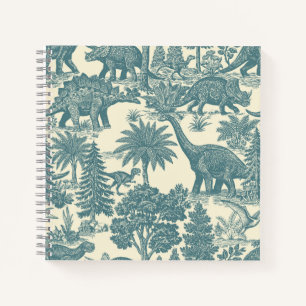 Vintage-Dinosaur-Toile-Muster Notizbuch