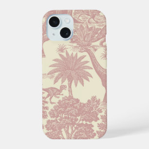 Vintage-Dinosaur-Toile-Muster Prähistorischer Dsch iPhone 15 Hülle
