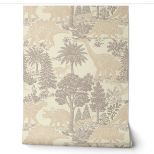 Vintage-Dinosaur-Toile-Muster Tapete
