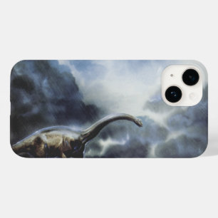 Vintage Dinosaurier, Barapasaurus mit Sturmwolken Case-Mate iPhone 14 Hülle