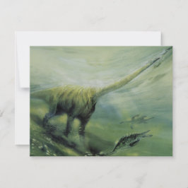 Vintage Dinosaurier, Brachiosaurus Geburtstagspart Einladung