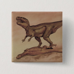 Vintage Dinosaurier, Carnivore Giganotosaurus Button