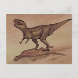Vintage Dinosaurier, Carnivore Giganotosaurus Postkarte