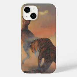 Vintage Dinosaurier, Carnotaurus Roaring im Dschun Case-Mate iPhone Hülle