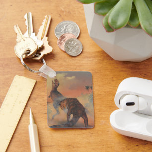 Vintage Dinosaurier, Carnotaurus Roaring im Dschun Schlüsselanhänger