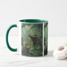 Vintage Dinosaurier, Centrosaurus im Dschungel Tasse