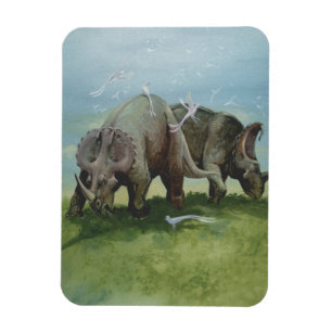 Vintage Dinosaurier, Centrosaurus Weideland auf We Magnet