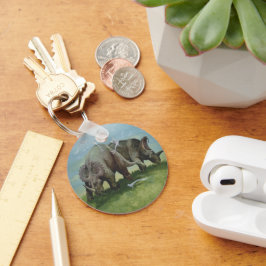 Vintage Dinosaurier, Centrosaurus Weideland auf We Schlüsselanhänger