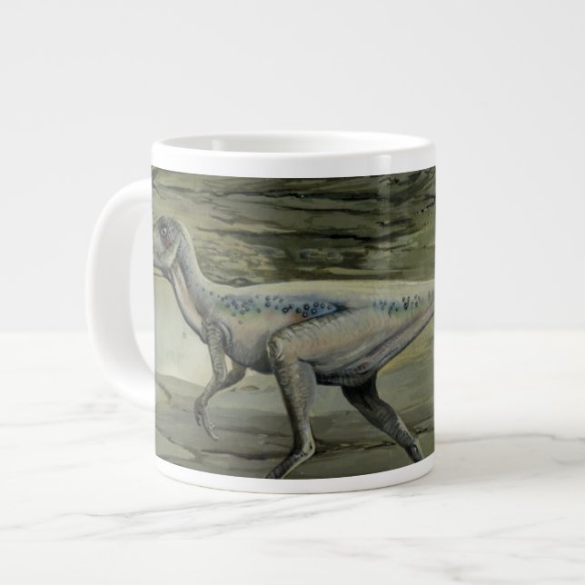 Vintage Dinosaurier, ein krebserregendes Hypsiloph Jumbo-Tasse (Vorderseite Links)