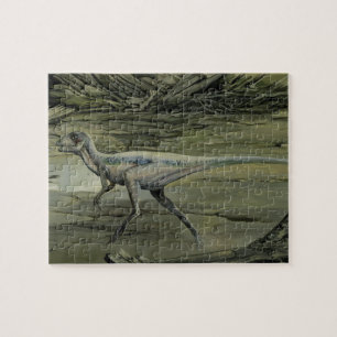 Vintage-Dinosaurier, ein Kreidezeit-Hypsilophodon Puzzle
