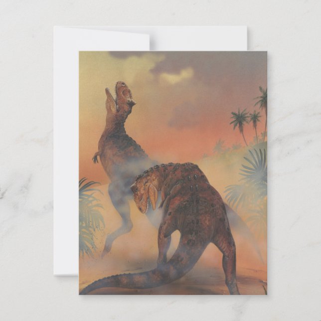 Vintage Dinosaurier, Kindergeburtstagsfeier Einlad Einladung (Vorderseite)