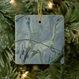 Vintage-Dinosaurier, Megapnosaurus aka Syntarsus Keramikornament